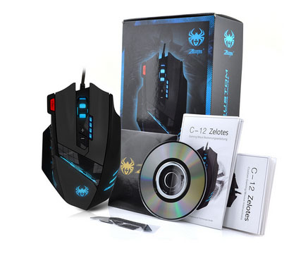 Hot USB2.0 wired 12 keys programming game mouse